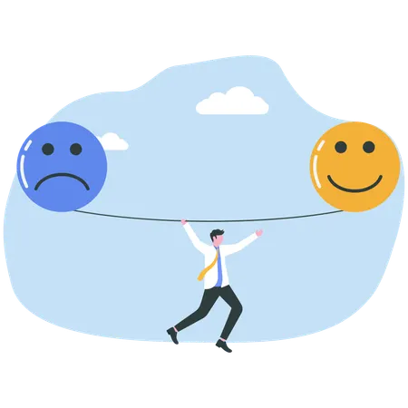 Employee facing mood swings  Illustration