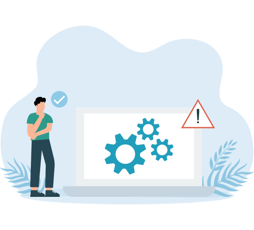 Employee facing Processing Error  Illustration