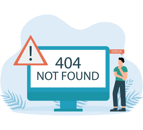 Employee facing Website Error  Illustration