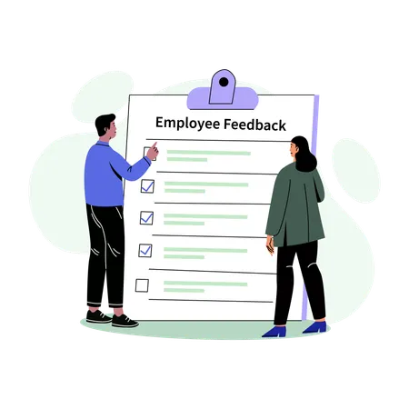 Employee feedback viewed by team  Illustration