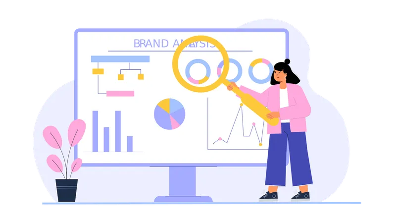 Employee Finding Analysis Growth Of Branded Products  Illustration