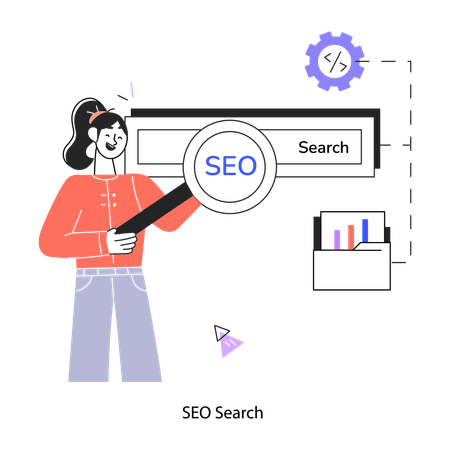 Employee Finding Seo Search  Illustration