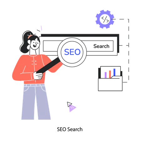 Employee Finding Seo Search  Illustration