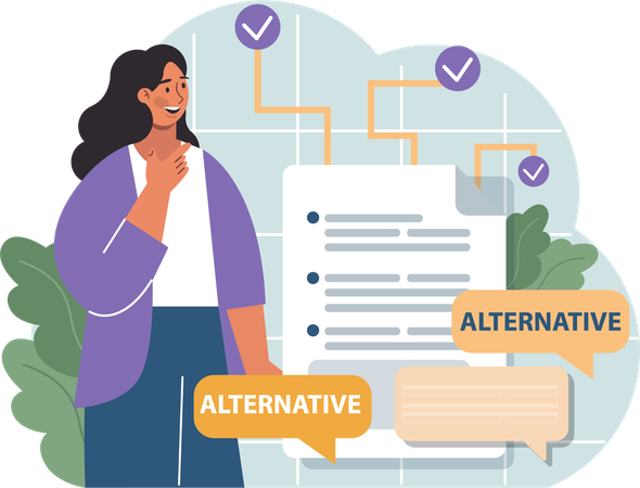 Employee finds alternative plan  Illustration