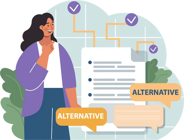 Employee finds alternative plan  Illustration