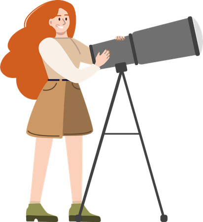 Employee forecasts business vision  Illustration