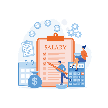 Employee gets salary on time  Illustration