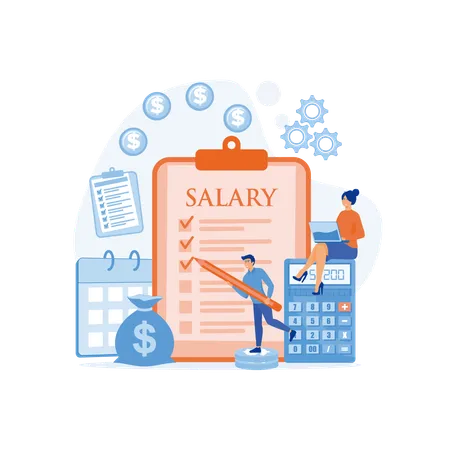 Employee gets salary on time  Illustration