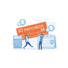 Paycheck Illustration Pack