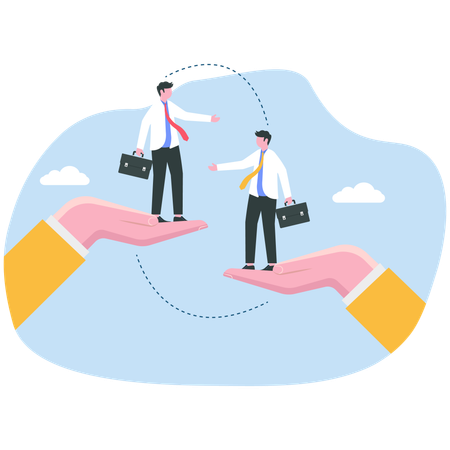 Employee gets transferred in his job  Illustration