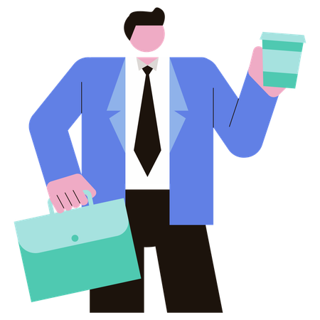 Employee going for office  Illustration