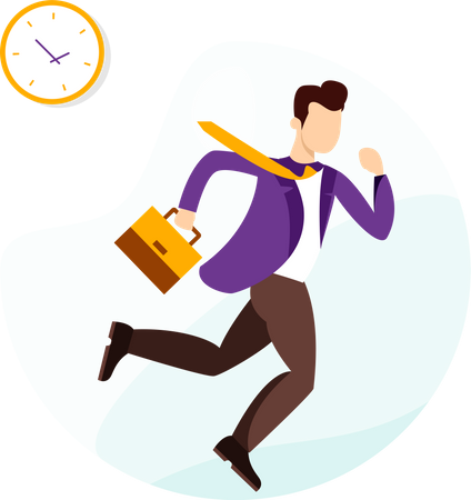 Employee going to office Illustration