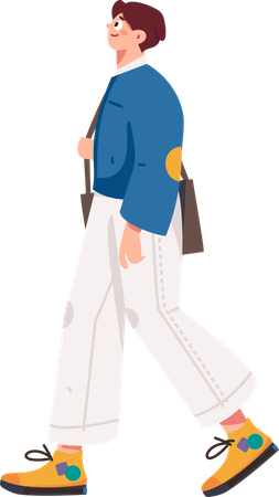 Employee going to office  Illustration