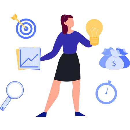 Employee have an idea  Illustration