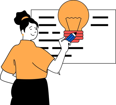 Employee have creative ideas  Illustration