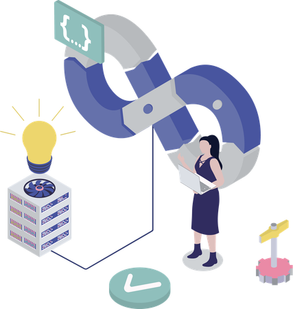 Employee have idea fro Devops application  Illustration