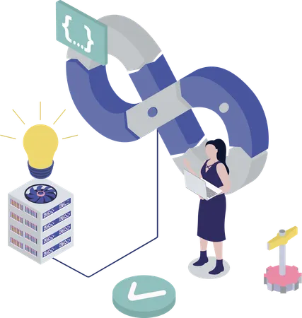 Employee have idea fro Devops application  Illustration