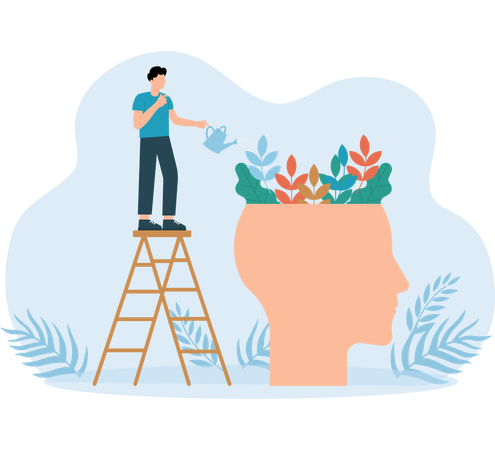 Employee have Natural mindset  Illustration