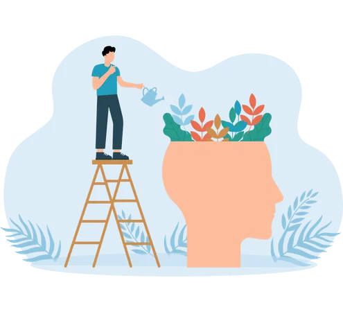 Employee have Natural mindset  Illustration