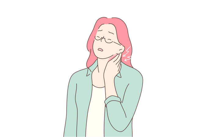 Employee have neck pain  Illustration