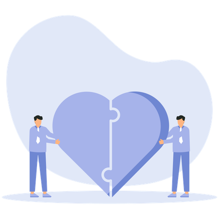 Employee heart gets broken  Illustration