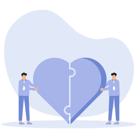 Employee heart gets broken  Illustration