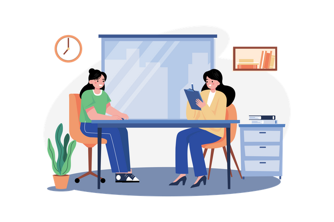 Employee Interview  Illustration