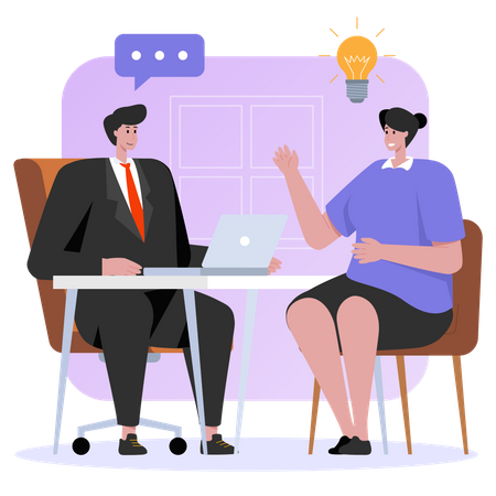 Employee Interview  Illustration