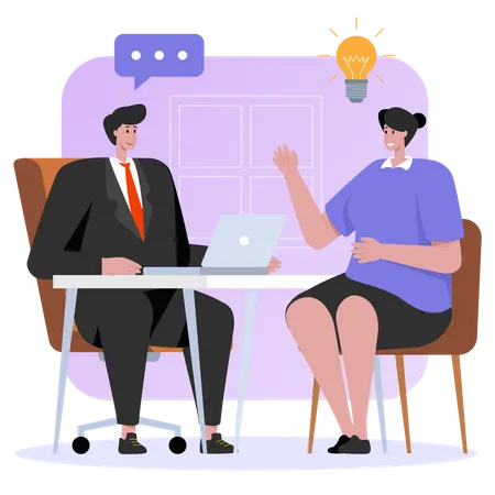 Employee Interview  Illustration