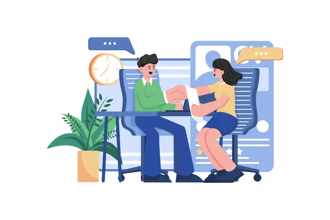 Employee Interview  Illustration