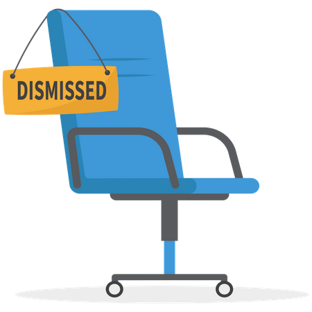 Employee is dismissed from his position  Illustration