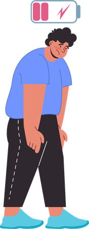 Employee is exhausted  Illustration