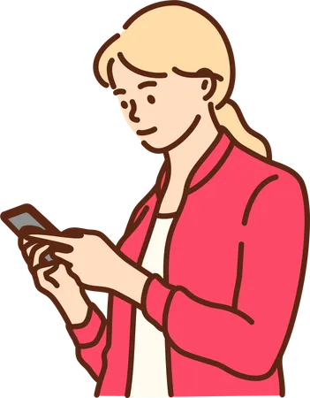 Employee is holding phone  Illustration