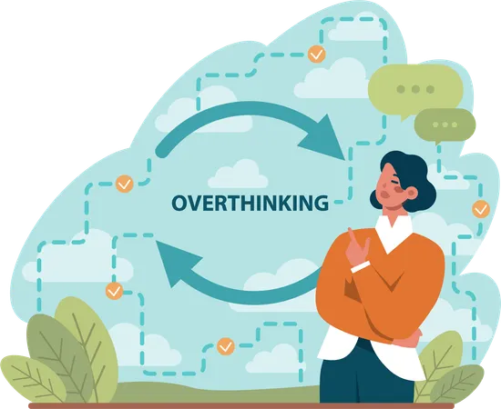 Employee is overthinking on deadlines  Illustration