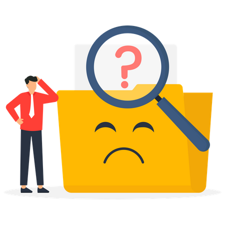 Employee is unable to find sensitive data  Illustration