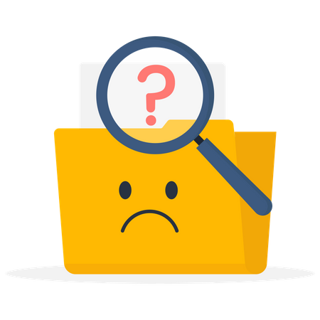 Employee is unable to find sensitive data  Illustration