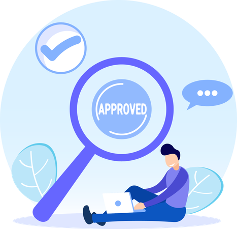 Employee is waiting for task approval  Illustration
