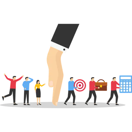 Employee lay-off from business company  Illustration