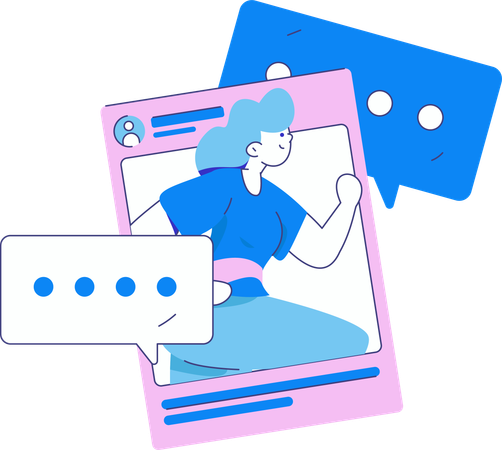 Employee live in online meeting  Illustration