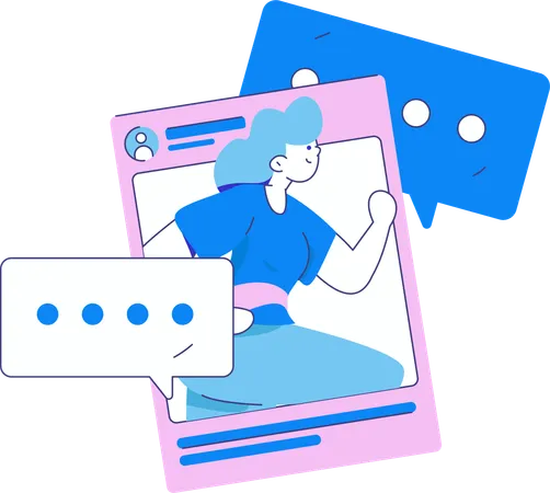 Employee live in online meeting  Illustration