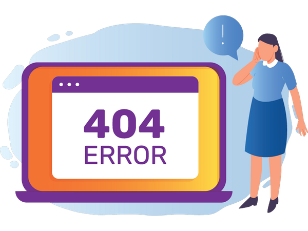 Employee looks for database files but encounters error  Illustration