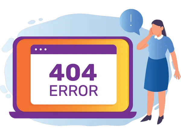 Employee looks for database files but encounters error  Illustration