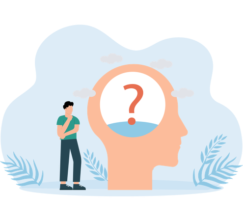 Employee looks for Question Solve  Illustration