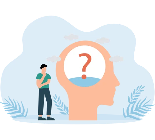 Employee looks for Question Solve  Illustration