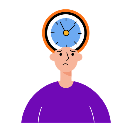 Employee losing time  Illustration