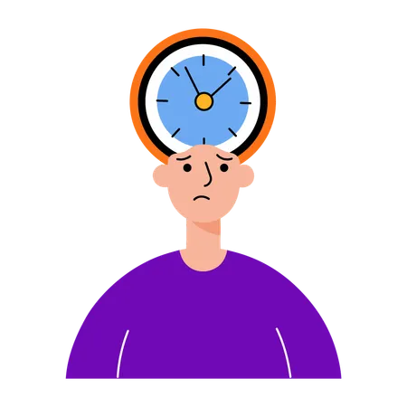 Employee losing time  Illustration