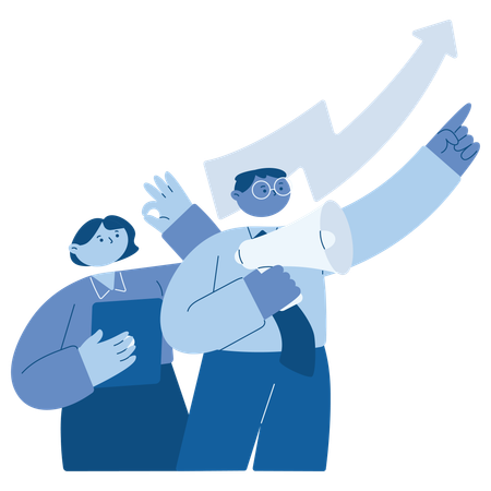 Employee making correct Decision  Illustration