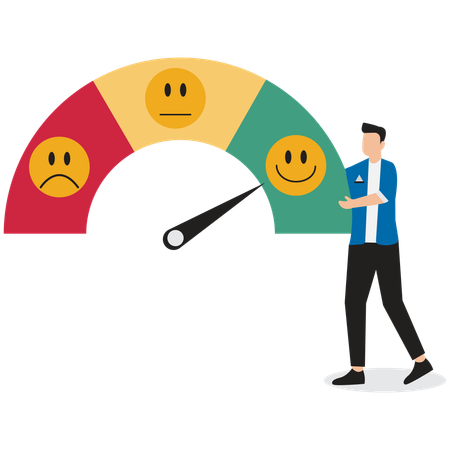 Employee measuring Performance evaluation  Illustration