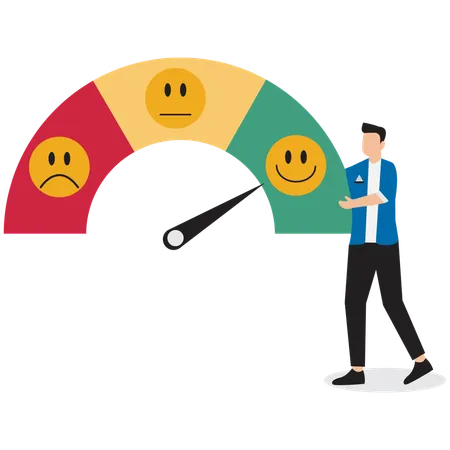 Employee measuring Performance evaluation  Illustration