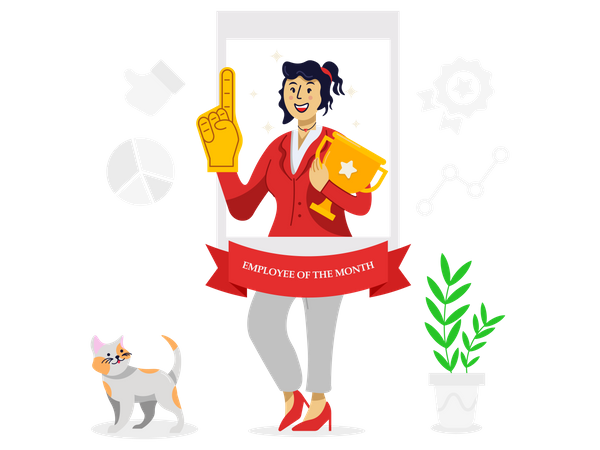 Employee of the Month Illustration